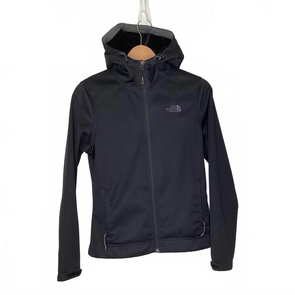 The North Face Womens Hooded Black Fleece Lined Jacket SP